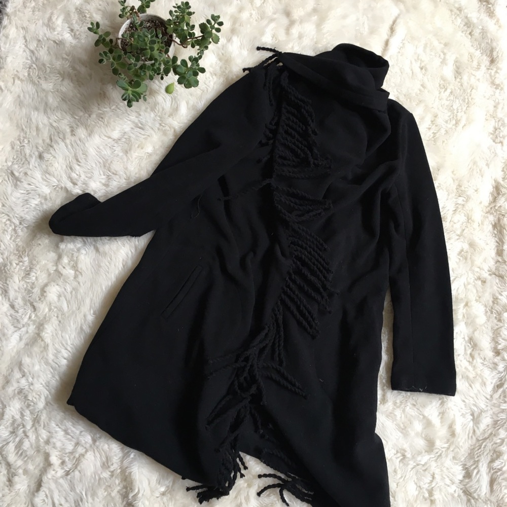 **sold**BB Dakota fringe black jacket, sz S